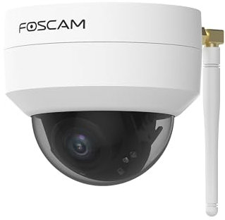 Foscam D4Z 4 MP Dual-Band WLAN PTZ Dome Überwachungskamera mit 4-Fach optischem Zoom, inkl. 64GB SD Karte, Wetterfest IP66 und vandalismusgeschützt IK10, Nachtsicht bis 20 m, Menschenerkennung