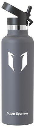 Super Sparrow Borraccia Termica, Acciaio Inox Bottiglia Termica - 750ml - Senza BPA Borracce, Borraccia Bambini per Scuola, Sport, Campeggio, Yoga, Palestra, Ciclismo