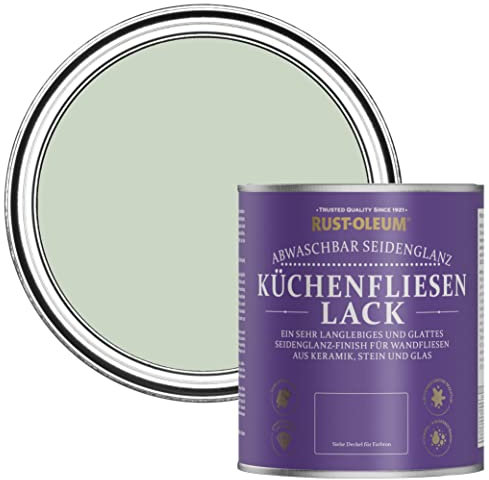 Rust-Oleum Peinture Verte Résistante à l'eau pour Faïence de Cuisine, Finition Satinée - Vert Laurier 750ml