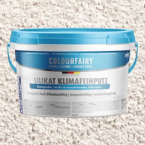 Colourfairy Silikat Innenputz Klimafeinputz weiss 20kg Kratzputzstruktur (K) 2 mm