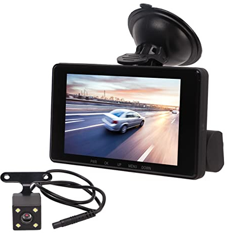 Dash Cam per Auto, Dash Cam Anteriore e Posteriore con Schermo da 4.0, DVR 3 Telecamere Registratore per Auto Notturno Guida Videoregistratore con Grandangolo 120°, 64M DDR,