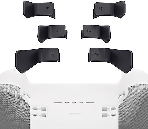 eXtremeRate 6pcs Swift Paddles für Xbox Elite V1/V2/V3 Controller, Austauschbare Ersatz Metall Back Paddles Trigger Tasten Zubehör für Xbox One Elite & Elite Series 2/Series 2-Core Controller-Schwarz