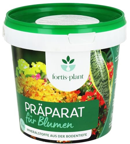 FORTIS-PLANT Mineraldünger für Blumen garantiert nachhaltiges Wachstum – langanhaltende Wirkung, 100% natürlich, ökologisch – ohne Chemie, reguliert den pH-Wert des Bodens, eine Mischung aus Vulkange