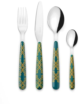 Guzzini - FUSION Set de 24 Couverts - Vert Émeraude - 28195069, Eméraude