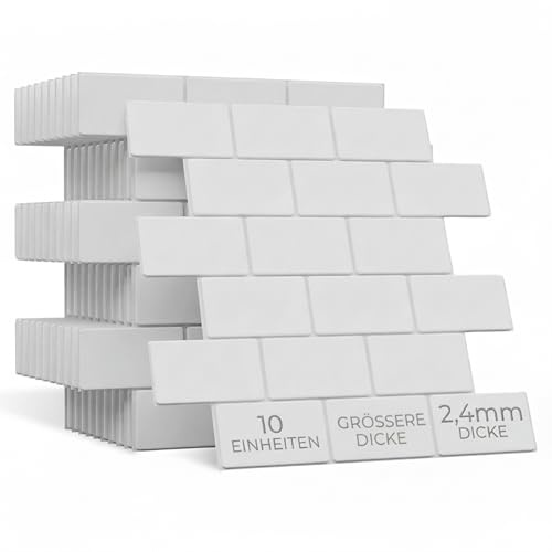 AMARA DECO - 10 Unidades Azulejos Adhesivos Cocina y Baño 30x30cm. Baldosas Adhesivas Pared con Efecto Azulejo 3D, Impermeables, Resistentes al Calor y Fáciles de Limpiar (Oxford,