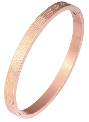 MILAKOO Damen Edelstahl Armreif Oval Bangle Frauen Stapelbar Manschette Armband Freundschaft Armbänder für Party Hochzeit Geburtstag