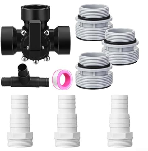 Swimming Pool Diverter Valve Kit, 3 Way 1.5 Swimming Pool Diverter Valve,For Above Ground Pool Pumps, Spas, And Swimming Pools(black)