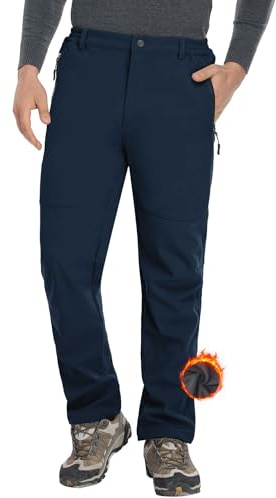 Zoofly Pantalon Impermeables Termico Hombre Pantalon Caza Hombre Pantalones Invierno Hombre Pantalon Tactico Hombre Pantalones De Invierno Hombre Esqui Hombre Trekking Azul