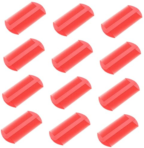 SEWOART Pack de 12 Peines Antistáticos de Plástico Dientes Finos para Detección y Eliminación de Liendres, Aptos para Cabello Seco y Mojado en Adultos y Niños Color Aleatorio