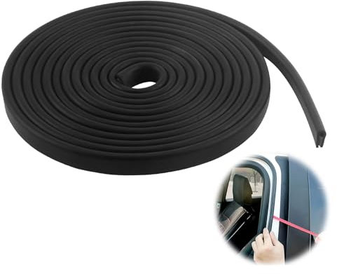 Profilé de Protection des Bords en EPDM, Joint en Caoutchouc pour Tôle, Portes de Voiture, Trappes, Coins de Table, Protection Efficace et Durable (2mm x 3m) (Noir)
