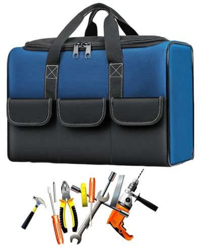 Bolsas de herramientas para construcción,Bolsa de herramientas para mecánicos - Bolsa de transporte de herramientas grande Bolsa de electricista,Bolsa de herramientas de trabajo organizador de almacen