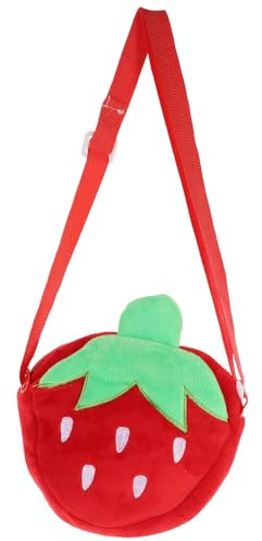 Holibanna üße Erdbeer üsch Tasche Praktische Umhängetasche Für Und Erwachsene Stilvolle Aufbewahrung Für Schlüssel Und Kleinigkeiten Allround Outdoor Tasche Rote Farbe Zufällige