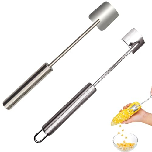 2 Piezas Pelador de Maíz, Cepilladora de Maíz de Acero Inoxidable, Eliminador de Maíz, Removedor de Mazorcas con Mango Ergonómico, para Pelar Maíz para Entusiastas de La Cocina Casera