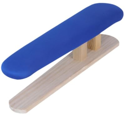 F Fityle Petite planche à repasser, Base en bois, bord élastique, couverture de remplacement, tabouret de repassage pour la maison, couture, manchettes, Bleu 57cmx13cmx16cm