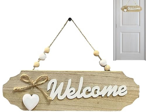 Cartello di Benvenuto Decorativo da Appeso alla Porta d'Ingresso | Home Decor