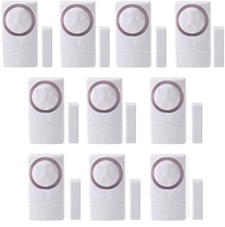 HAPYTHDA Kabelloser Türalarm, Alarmanlage Wohnung, Magnetsensor Home Security System Drahtloser Diebstahlalarm, Fenstertür Alarme Diebstahlschutz-Fensteralarm, Einbruchschutz, Pack von 10, 19R
