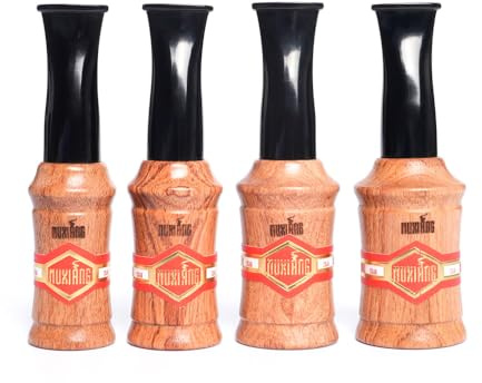 MUXIANG 2501-serie päronträ cigarrhållare spetsar inklusive cigarrfilter (set med 4 storlekar)