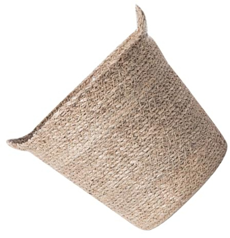 JOINPAYA Cesta Tejida de Paja para Maceta Decorativa Diseño Moderno y Forma Única, Cesta de Almacenamiento Funcional para Plantas de Interior