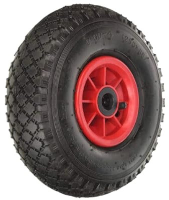 RUOTA PER CARRIOLA COMPLETA PNEUMATICO PIENA COPERTONE 3.00-4 CARRELLO CARRIOLE