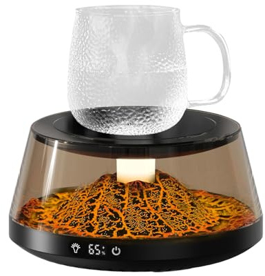 TECKZOON Tassenwärmer mit Digitalem Display 4-stufige Temperaturregelung, Heißhalter für Kaffee, Tee, Milch, Ideal für Büro & Homeoffice, Schnelles Aufheizen, Energieeffizient