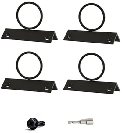 FUBESK Supporti decorativi per corda, in acciaio inox 304, per ringhiere in corda, confezione da 4 con viti, per esterni, giardino, pontile barca