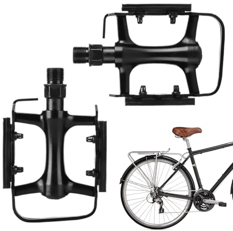 Mountainbikepedaler - aluminium 9/16 lager, förseglade lagerplattformspedaler, hållbara cykeltillbehörsset, halkfri bred pedalkropp, män kvinnor för ungdomar, cykling utomhus