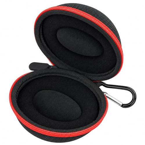 EUGENEKELLY Scatola orologio da viaggio, orologio con cerniera custodia, impermeabile, portatile, orologio rotondo, adatto a tutti gli orologi inferiori a 50 mm (nero-nylon)