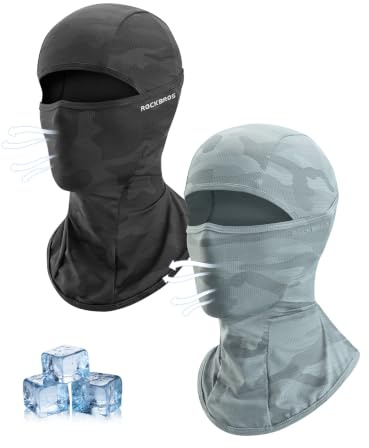 ROCKBROS Cagoule Moto Été - Balaclava Respirante pour Homme et Femme | Cache-Cou Rafraîchissant, Protection UV et Compatible avec le Casque pour Vélo, Moto, Course et Randonnée