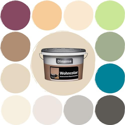 Dimensa bunte Wandfarbe 2 5 Liter 07 havanna beige grau