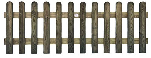 Picket Garden Fence Panel Hand Built Treated Wood Wide Various Heights (6ft Wide X 6ft High)