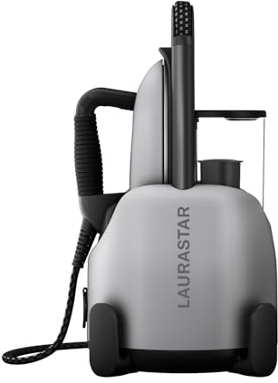 Laurastar Lift Xtra, 3in1 Portable Steam Station, Irons, Steams and Purifies Clothing, Hygienic Steam, Single Temperature, 3D Active Soleplate, Removable Water Tank, Vertical Ironing (Alu)