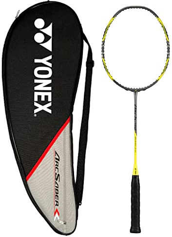 Yonex Arcsaber 7 Pro Badmintonschläger, unbesaitet, Grau/Gelb (4UG5), Graphit