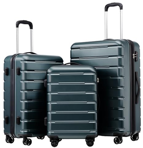 COOLIFE Koffer, Hartschalenkoffer Trolley Rollkoffer Reisekoffer ardschale Boardcase Handgepäck mit TSA-Schloss und 4 Rollen