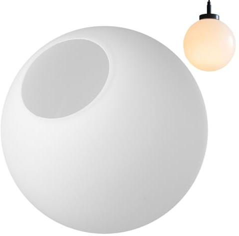 PRETYZOOM Abat-Jour En Verre Dépoli Pour Plafonnier Diffuseur Sphérique De Remplacement Diamètre Intérieur 6 À 7 cm Pour Lampe Suspendue Salon Et Chambre