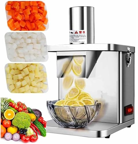 XNYXLPP Cortador de Verduras eléctrico, Picador de Verduras de 250 vatios con moldes para Cortar en Cubitos Cortador de Cebolla eléctrico, Cortador de Frutas eléctrico Zanahoria/Patata/Cebolla