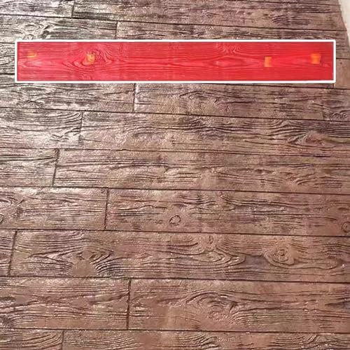 WQZzjm Stempelformen für Beton aus Holzbrettern, 120 x 15 cm. Dekorative Betonstrukturierung, Haut mit gestempeltem Muster, Oberflächenbehandlung für DIY-Geländewege, Zementformen, Matten