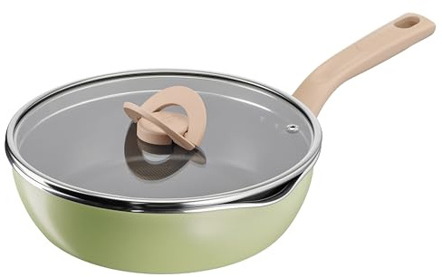 Tefal One Pick Pot, Poêle 24cm, Poêle polyvalente, Revêtement antiadhésif résistant, Technologie Thermo-Signal, Vert lichen, G1748704