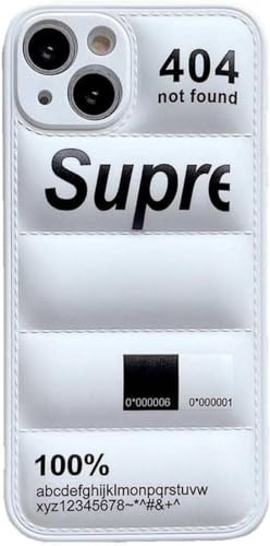 Handyhülle Hülle für iPhone kreative Kratzfeste Schutzhülle 3D Puffer Handy Vollschutz Abdeckung kratzfestes Cover für Apple (Weiß, iPhone 13)
