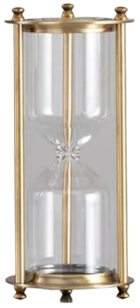EBZFASO Geschenke Sanduhr-Timer, Gold Sanduhr Glas Metall Timer mehrere Größen(Gold B (XL))