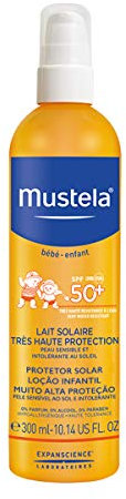 Mustela Latte Solare, efficace e delicato sulla pelle, alta protezione contro i raggi UVA e UVB, 300 ml