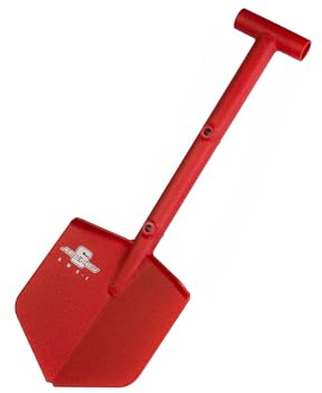 Agency 6 Adventure Mini Shovel (AMS-1) Powder Coated Winkle Red Finish - Lightweight Aluminum Hand Welded Mini Shovel Made in The USA Offroad
