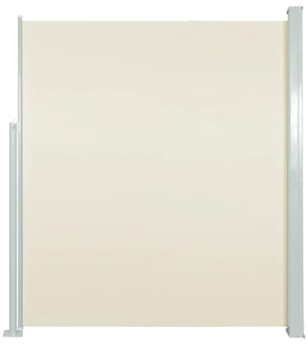 vidaXL Tenda da Sole Laterale Retrattile 120x300 cm Crema Telo Telone Parasole