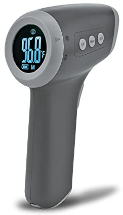 Sunbeam Touchless Digital Infrared Forehead Thermometer, Body and Object Modes, Instant and Accurate for Adults and Kids, Audio Fever Warning, Recalls Last 10 Readings