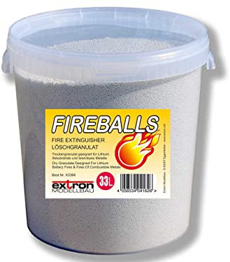 EXTRON Fireballs Brandschutz Granulat 33 Liter im Eimer, Feuerlöschgranulat