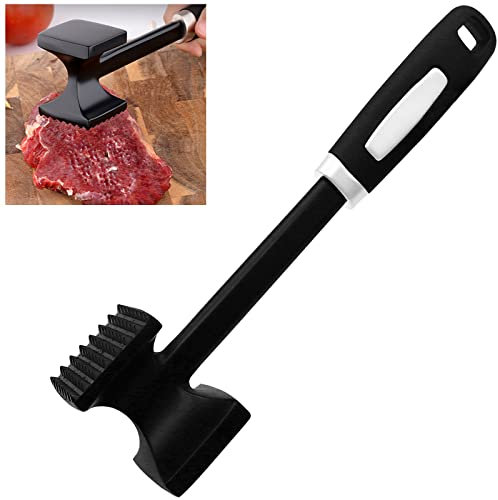 KAYCROWN Meat Tenderizer, Hammer Mallet Tool/Pounder For Tenderizing Steak Beef Poultry & More, Heavy Duty Meat Pounder, Dual-Sided Meat Mallet with Soft Grip Handle, 10.2 inches