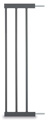 hauck 21 cm Verlängerung für Türschutzgitter ohne Bohren, Dark Grey | Kompatibel mit hauck Open N Stop 2, Clear Step 2, Clear Step Autoclose 2, maximal 2 Verlängerungen je Gitter, eine pro Seite