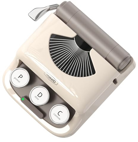 Makeid Q1 Etichettatrice con Nastro HD (300 dpi), Stampante Etichette Adesive Bluetooth per Casa e Ufficio, Compatibile con iOS e Android, Design Retrò