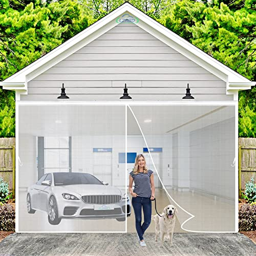 LZHBD Fly Screens for Patio Doors 170x200cm Hands Free Mesh Screen Door with Magnets Screens Door Curtain French Doors with Magic Storage Belt, White New-Version
