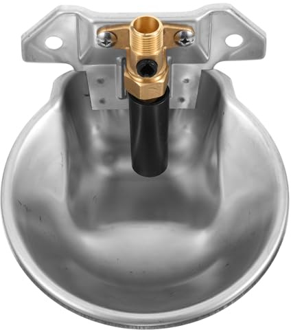 TOGEVAL Abreuvoir Automatique et Grosse Capacité en Acier Inoxydable pour Bétail Distributeur D'eau Surface Lisse Extérieur pour Vaches et Porcs , pour Ferme