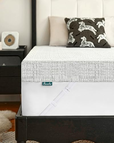 Bacalar Mattress Topper Single Bed, Memory Foam for Back Pain Relief | 7cm Thick, 7-Zone Support, Dual Firmness, Straps & Anti-Slip Dots, Washable Cover, OEKO-TEX & CertiPUR-US, 120-Night Trial